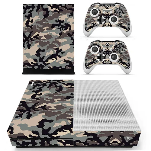 Камуфляжная наклейка для microsoft Xbox One S и 2 контроллера для Xbox One S Skins виниловая наклейка - Цвет: YS-xboxoneS-0029