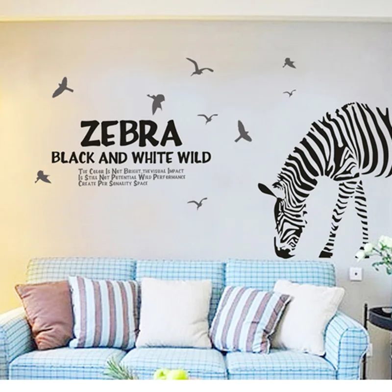 Модные наклейки на стену для кухни спальни или гостиной|zebra wall stickers|wall stickerdecorative