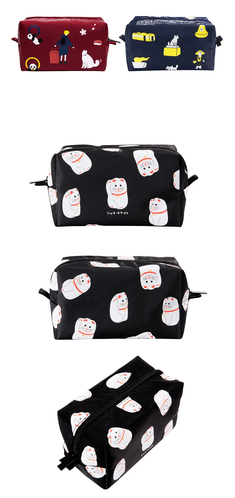 KIITOS LIFE классические женские сумки для хранения и косметички в Токийской серии impression 4 узора(FUN KIK