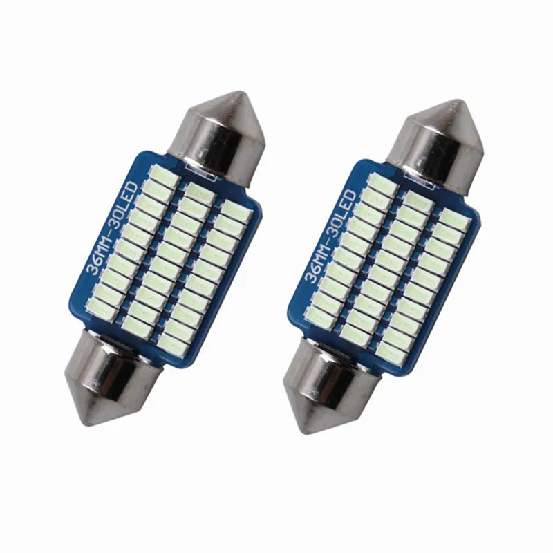 10 шт. светодиодный 36 мм белый CANbus C5W лампы 4014SMD Подсветка салона фонарь освещения
