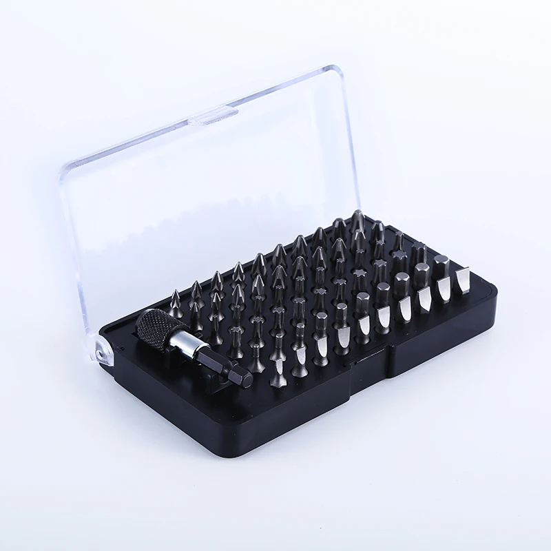 

62pcs 1/4 inch Shank 25mm Length Hex Cross Pozi Torx Screwdriver Bit Set With a Magnetic Extension Quick Release Bit Holder