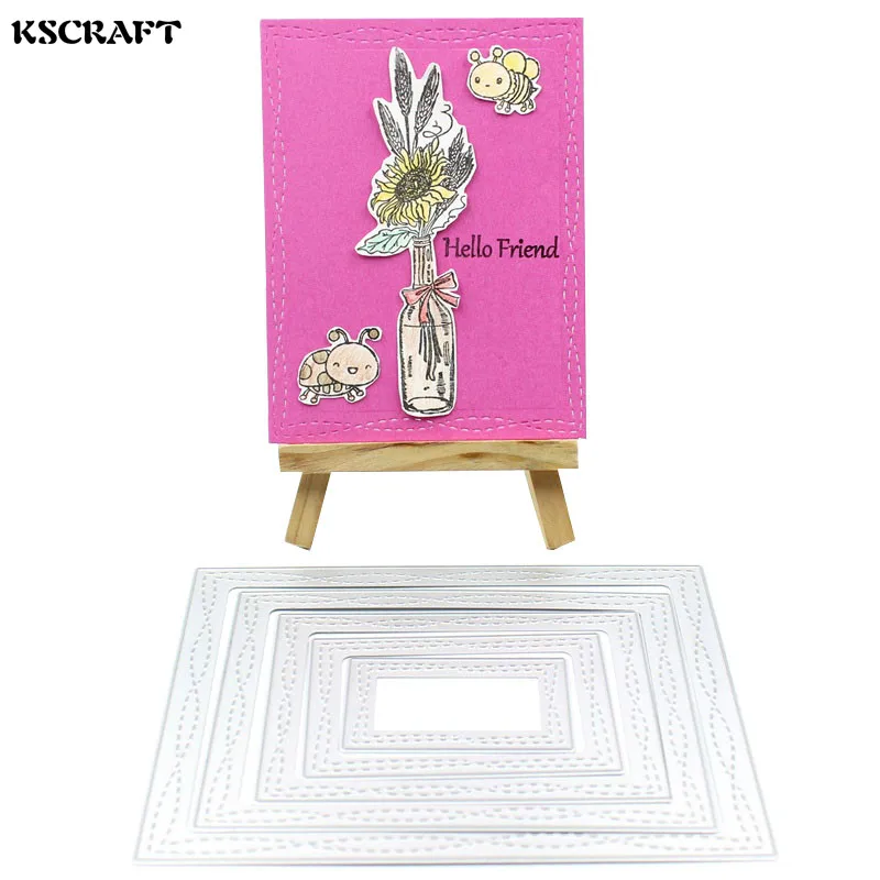

KSCRAFT New Frame Metal Cutting Dies Stencils for DIY Scrapbooking/photo album Decorative Embossing DIY Paper Cards