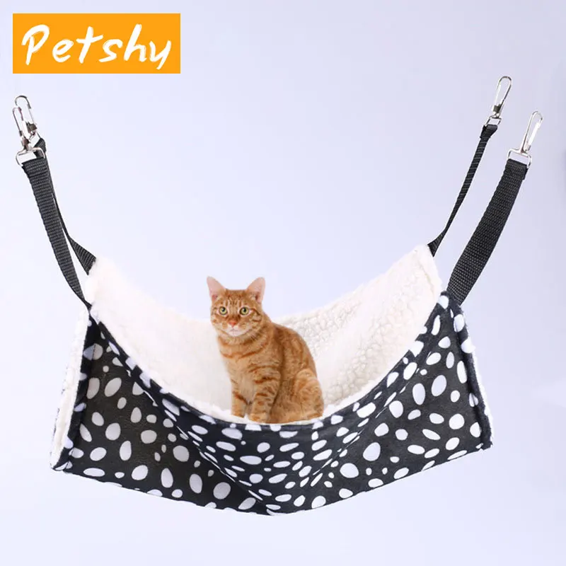

Petshy 6Colors Warm Hanging Cat Bed Mat Soft Cat Hammock Winter Hammock Pet Kitten Cage Bed Cover Cushion Comfortable Cat Mat