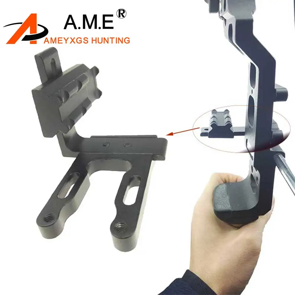 Hunting Archery CNC Bow Sight Aiming Lamp Bracket Mount for Red Dot Laser Sight Reflex Sight Fits Compound Bow Recurve Bow Hunting Archery CNC Bow Sight Aiming Lamp Bracket Mount for Red Dot Laser Sight Reflex Sight Fits Compound Bow Recurve Bow