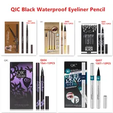 QIC бренд макияж Жидкая чёрная подводка для глаз Водонепроницаемый Макияж Красота подводка Карандаш инструменты для макияжа Q601 Q602 Q603 Q604 Q607