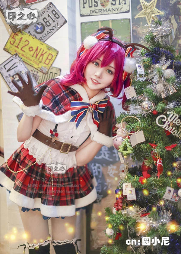 [В наличии] Aqours Love Live Sunshine! Руби Куросава Рождество SJ униот косплей костюм для