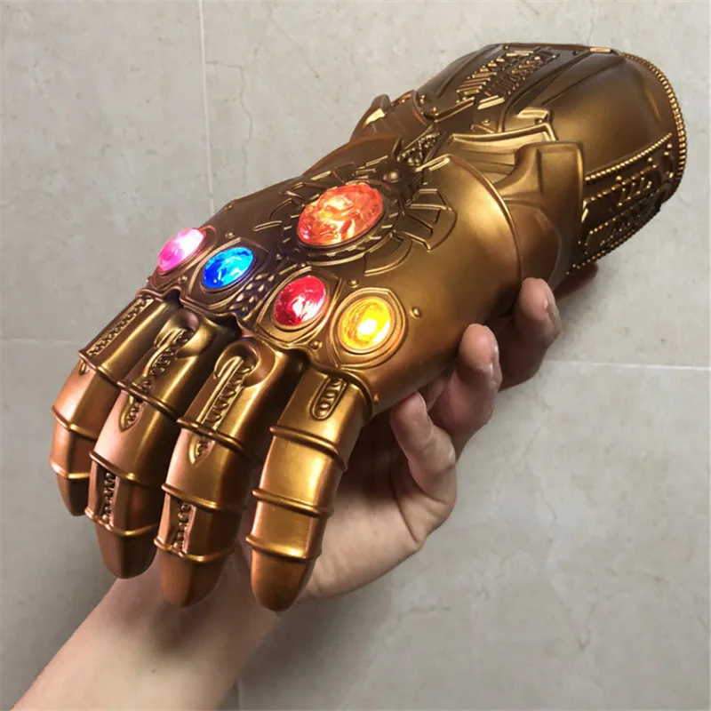 1: 1 перчатки для костюмированной вечеринки, светодиодный светильник Thanos Gauntlet, перчатки для Хэллоуина, подарок для детей