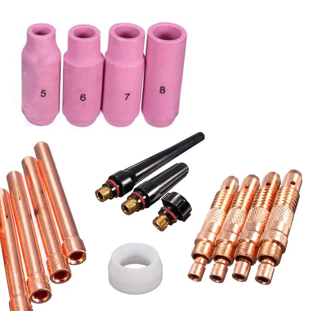 16 pcs TIG Welding Torch Stubby Gas Lens Kit for Tig WP-17//18//26 1//8/" 3.2mm