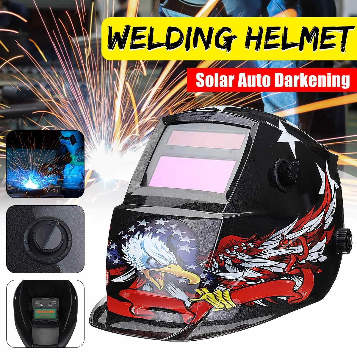 

New Solar Auto Darkening Welding Helmet/Cap Breathable And Comfortable Solar Power Welding Helmets