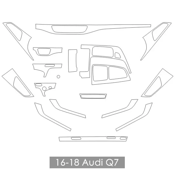 Для Audi q7 a8 a5 a7 s6 центральная консоль управления Панель переключения передач для салона автомобиля невидимая защитная пленка автомобильные наклейки аксессуары - Название цвета: q7