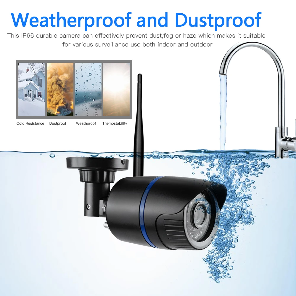 Woaser 1.0mp WI FI IP Камера Водонепроницаемый HD 720 P сети день Ночное видение Открытый