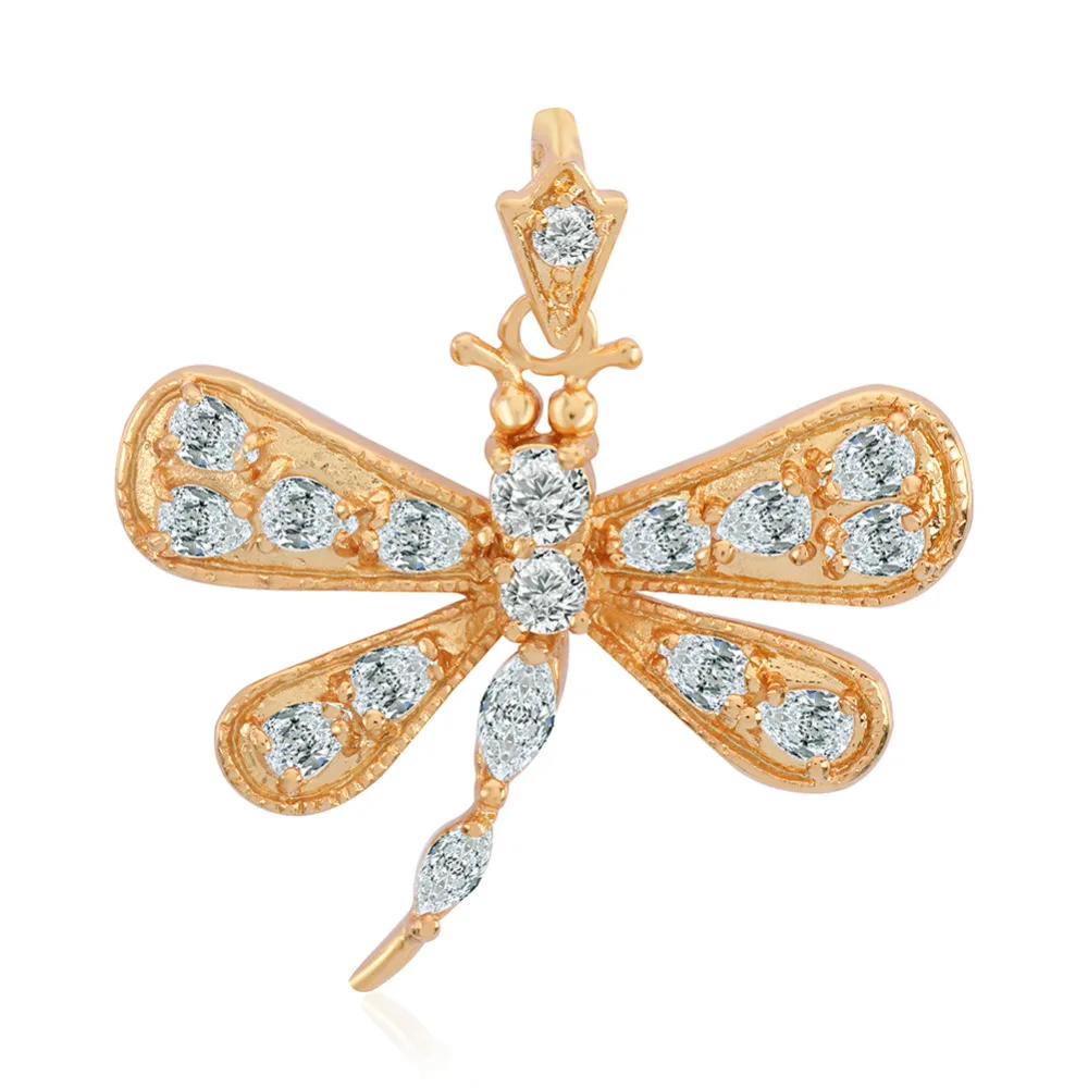 Fashion dragonfly charm pendant for necklace bracelet Gold-plated Women’s Jewelry Accessories Free Shipping