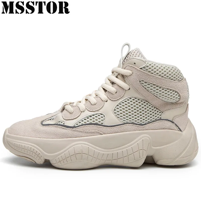 

MSSTOR Breathable Mesh Women's Running Shoes Genuine Leather Women Sport Shoes Woman Brand Outdoor Athletic Ladies Sneakers