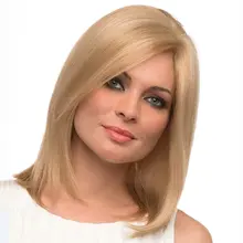 Hstonir Stock Top Quality Jewish Wig Brown Blond Straight European Hair Silk Base Hair System For Jew