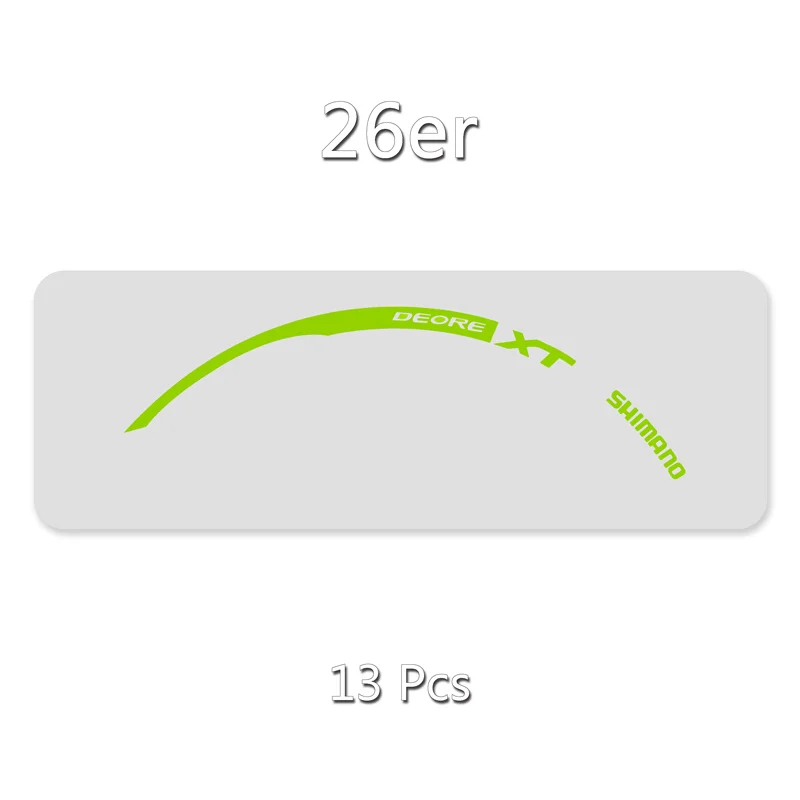 Наклейки/наклейки на горный велосипед/велосипед обод колеса в 26 дюймов Велоспорт для MTB SHIMANO XT M785 - Цвет: 26er Light Green