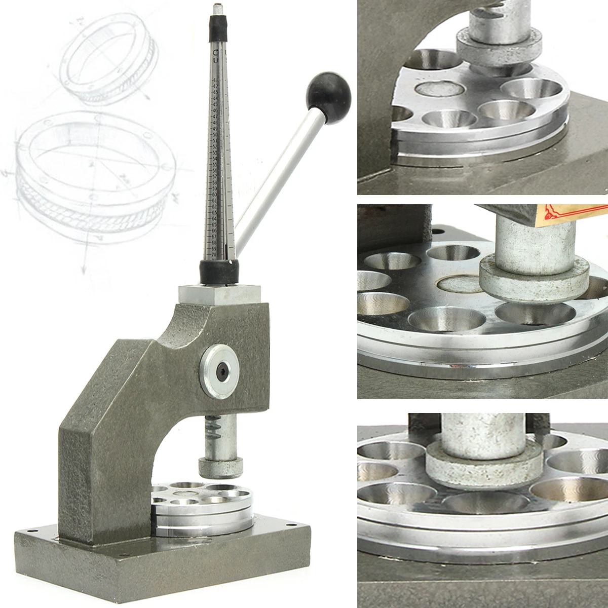 

Premium Ring Stretcher 6 Spline Enlarger Mandrel Sizer Reducer 16 Depression Rings Making Jewelry Processing Tool