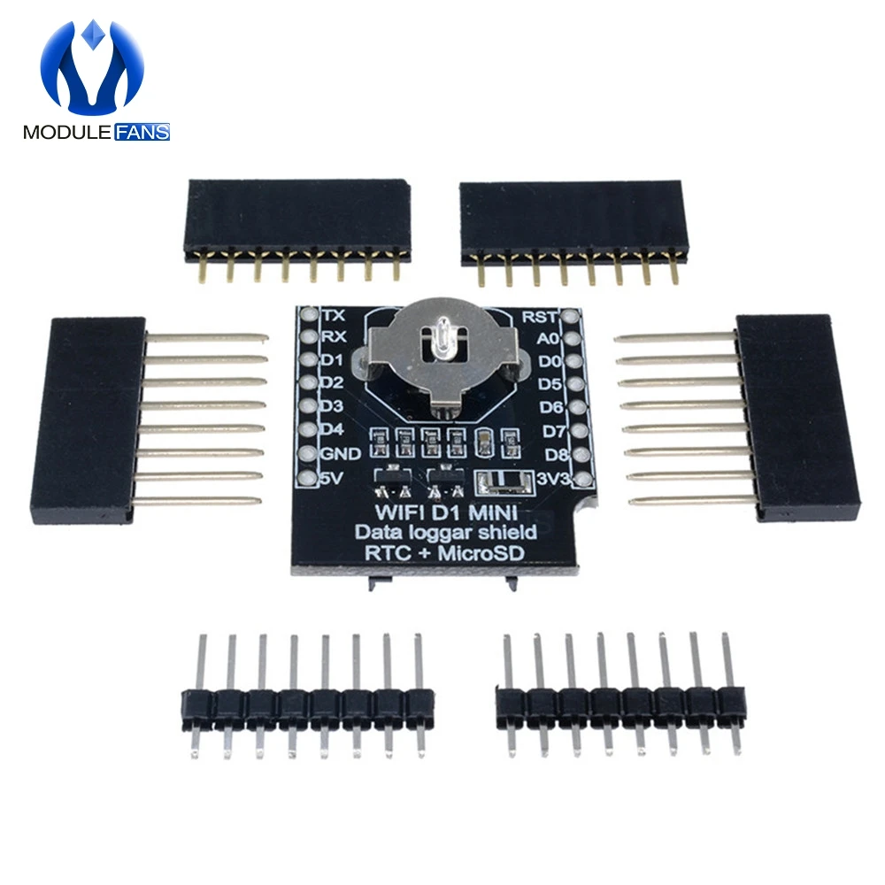 

Real Time Clock Data Log Logger Shield for Micro SD WeMos WIFI D1 Mini Board +RTC DS1307 Clock For Arduino Raspberry