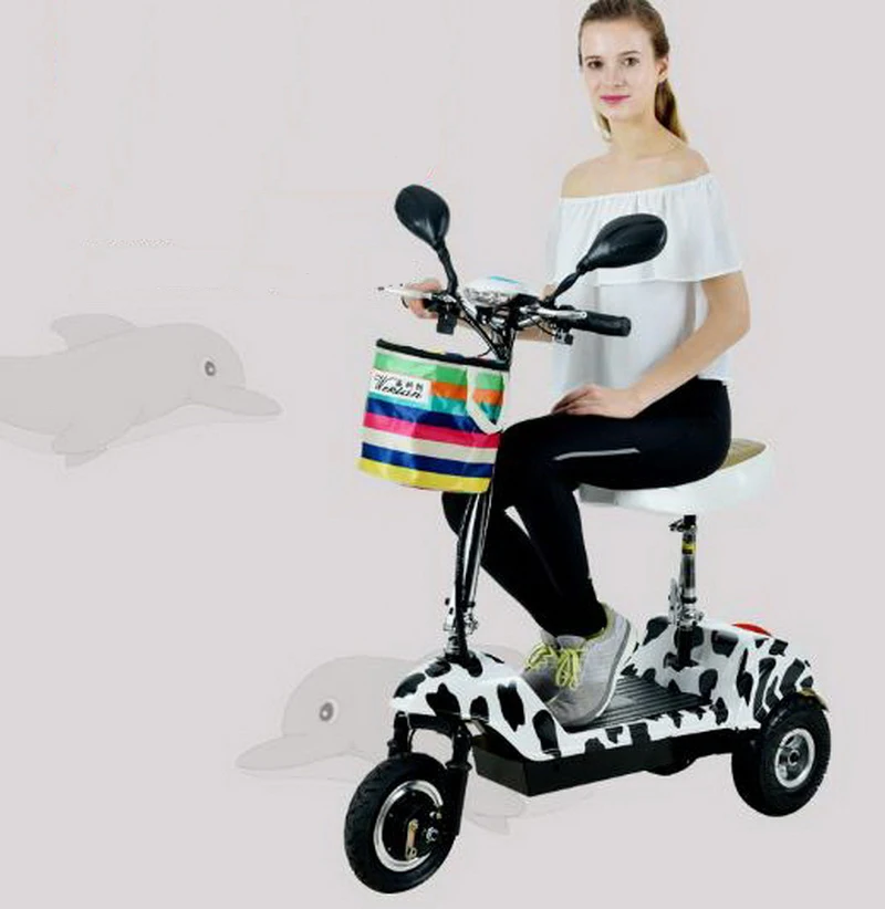 Flash Deal 261005/Adult mini folding electric scooter / ladies battery car / two wheel scooter/Anti-skid handle/Mini electric car / 1