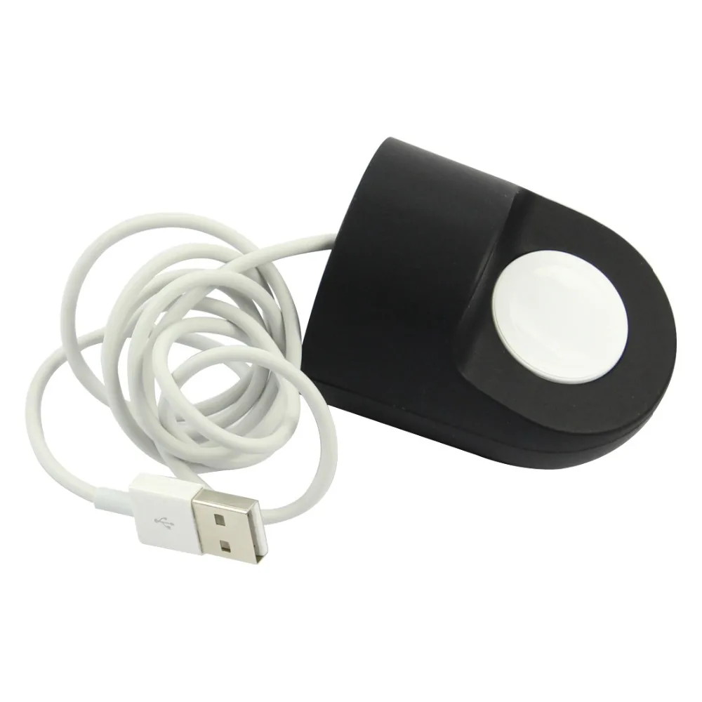 Магнитная беспроводной зарядное устройство Подставка для Зарядка для часов Apple USB кабель адаптер Charge Dock кронштейн iWatch 1 2 3 4 38 м/42 мм