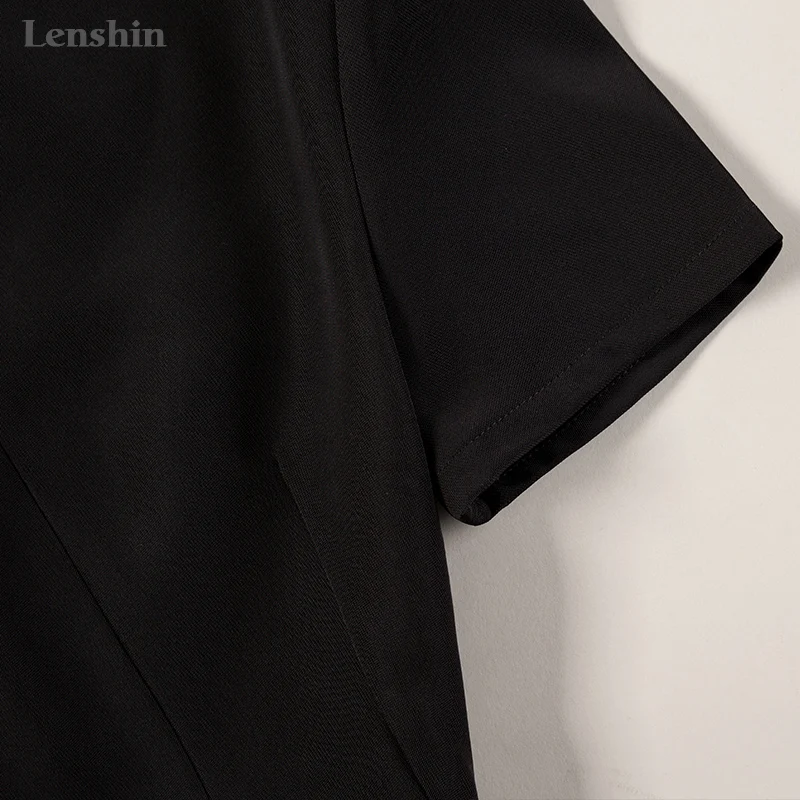 Lenshin/комплект из 2 предметов Женский костюм с v образным вырезом и юбкой новая