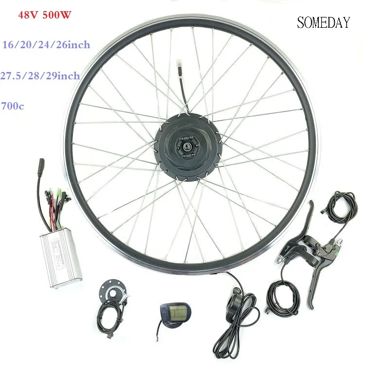 ^Cheap 48V 500W electric bicycle conversion kit front hub motor with LCD5 display ^Cheap 48V 500W electric bicycle conversion kit front hub motor with LCD5 display