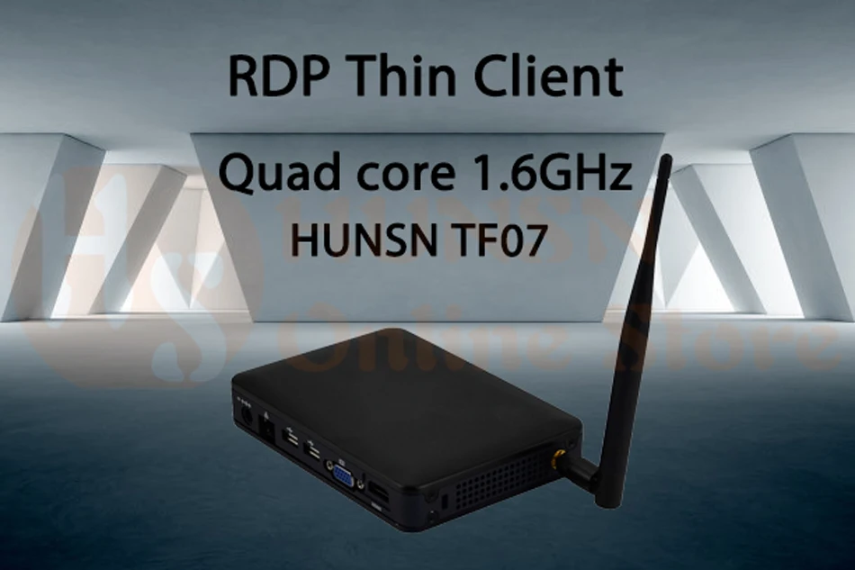 Тонкий клиент, облачный терминал, RDP 8,1 Remotefx/VMware 3,4 pcoip/Citrix 13,2 ICA HDX/Spice 0,31, четырехъядерный 1,6 ГГц, [HUNSN TF07]