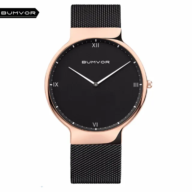 BUMVOR Ultra Thin Watches Men Quartz Stainless Steel Men's Watches Brand Clock M BUMVOR Ultra Thin Watches Men Quartz Stainless Steel Men's Watches Brand Clock M