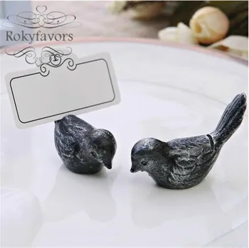 

FREE SHIPPING 20PCS Antique Bird Place Card Holder Party Table Setting Decoration Ideas Photo Holder Event Setting Gifts