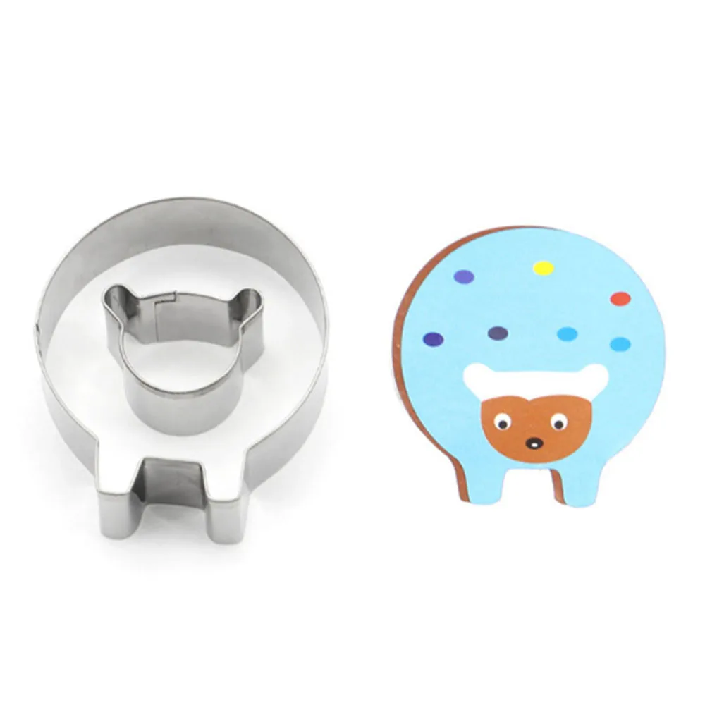 

5Pcs/lot Cookie Cutters Stainless Steel Bear Shape Animal Biscuit Cookie Cutters Fondant Pastry Decorating Baking Tools