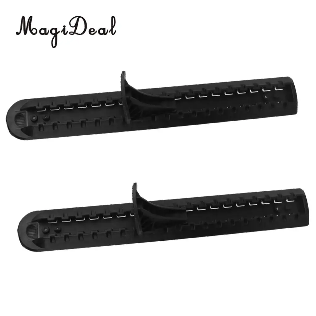 2 Pcs 18 inches Length Durable Black Nylon Kayak Foot Brace Pedal Kit with Trigger Lock for Canoe Pedal Inflatable Boat Dinghy