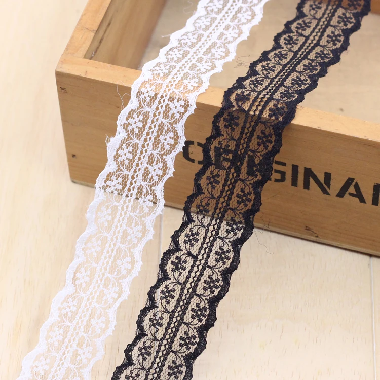 1Meter 25mm White/black Lace Ribbon DIY Decorative Lace Trim Fabric Wedding Birthday Christmas Decor Craft Clothing/Accessories