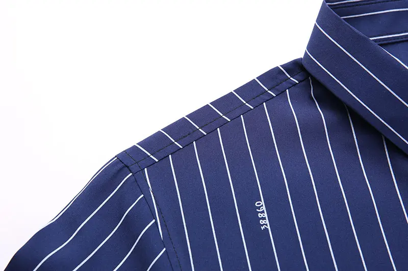 R.n.j. С буквенным принтом, деловые формальные полосатые рубашки, мужская одежда 2018, мужские рубашки с коротким рукавом, приталенные мужские