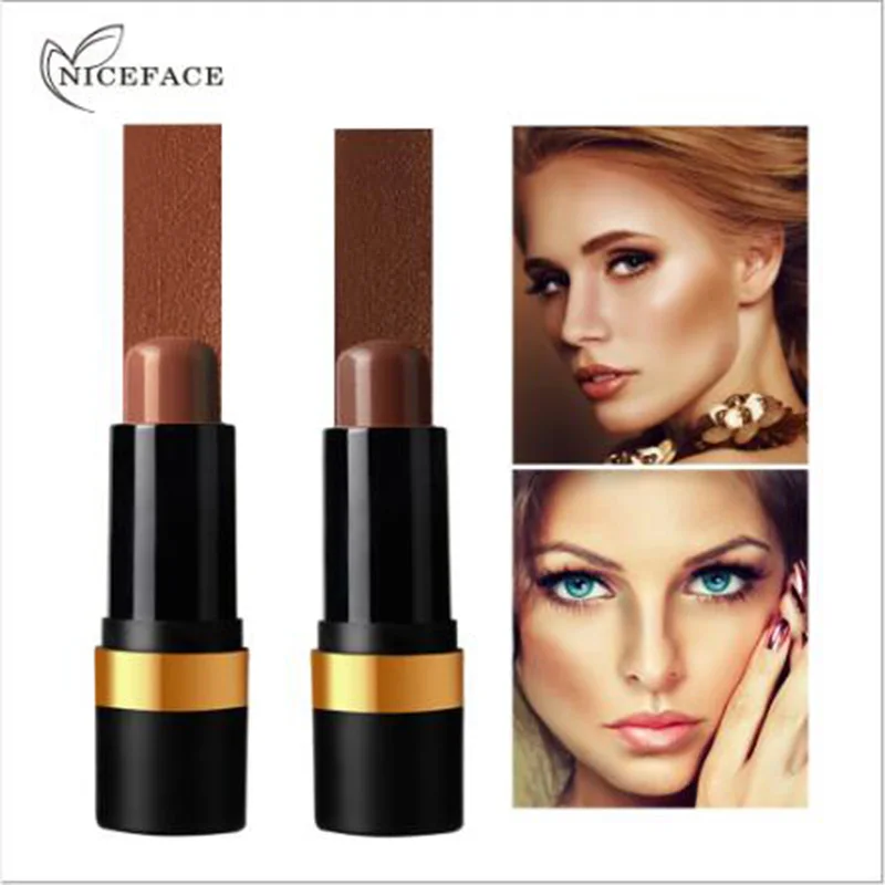 

NICEFACE Wheat-colored Shimmer Concealer Highlight & Contour Stick Makeup Face Powder Cream Beauty