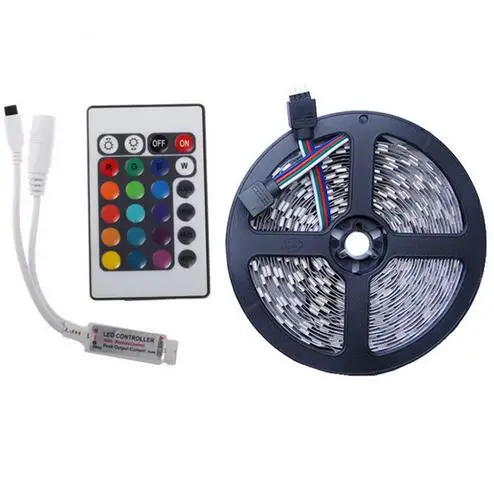

DC12V 5050 RGB LED Strip Set 60LED/m 5M 300 LED Strip RGB 5050 LED Tape + 24key RGB LED Controller