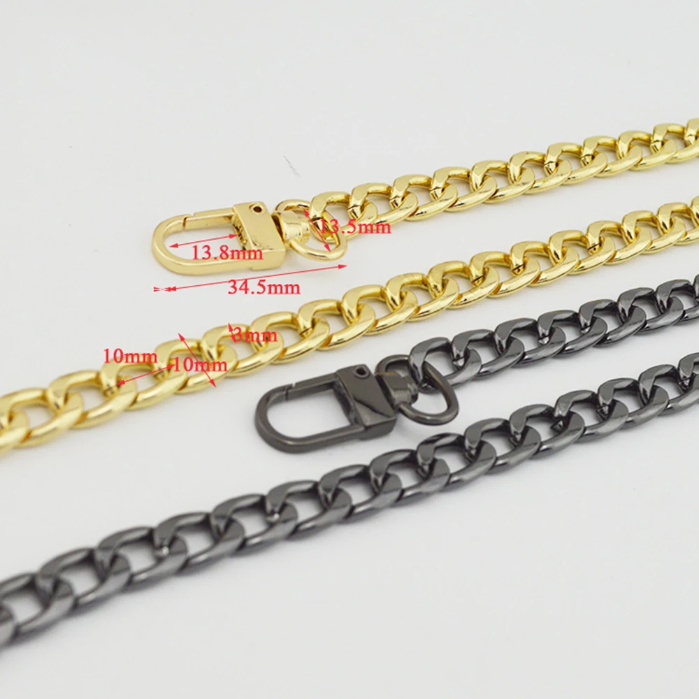Free Shipping 120cm DIY Metal Chain For Bag Strap Purse Chain Bags Straps for Crossbody Handbag Handles Bag Parts & Accessories
