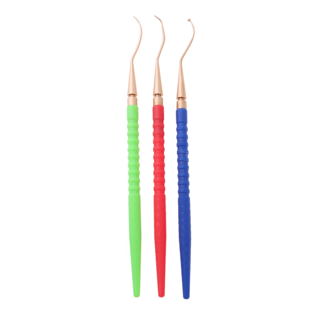 3 Pieces Scuba Diving Handle Brass Pick, O Ring Tool Kit Seal Remover Soft Grip Scuba Diving Repair Tools