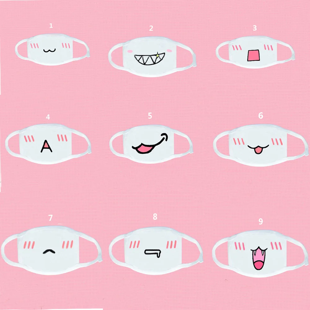 

9 stlyles New White Unisex Men Women Cycling Anti-Dust Cotton Mouth Face Mask Respirator