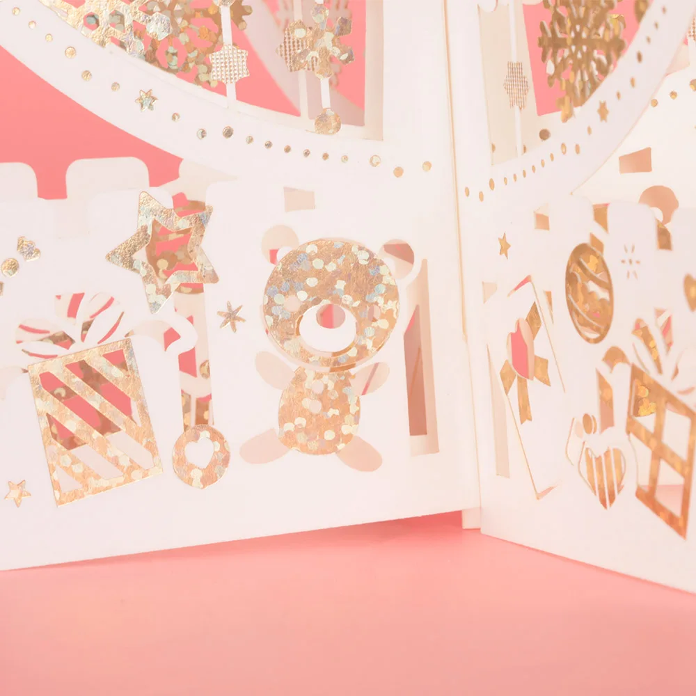  Thank You Card Greeting Invitation Card with Envelope Handmade 3D Ferris Wheel Postcard Party Acces - 32971622600