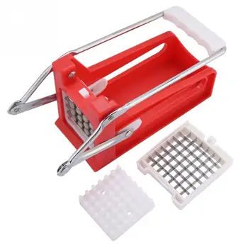 

Potato Chips Making Machine Stainless Steel French Fry Potato Cutter Slicer Chopper Cucumber Slice Cut Kitchen Gadgets New