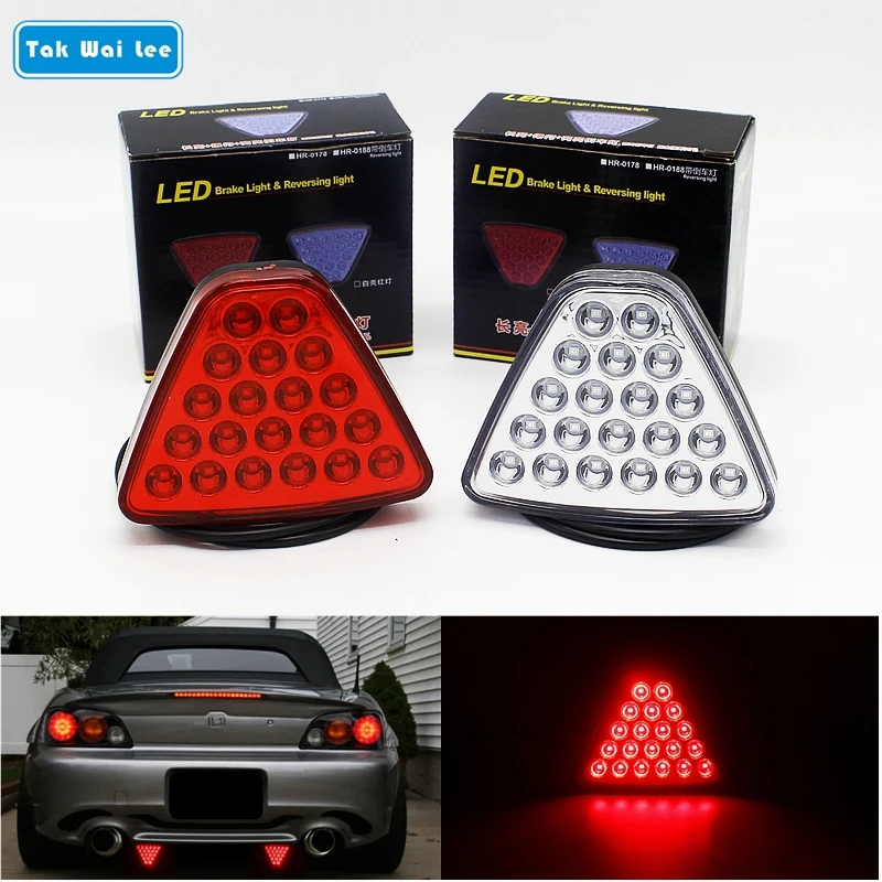 Ceny Tak wai lee 1X LED światło tylne samochodu hamulec Stop cofania lampka ostrzegawcza 20 diod LED czerwony błysk stroboskop stylizacja dla motocykla ATV Truck SUV