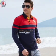 Fredd Маrshall Европа Размеры Мужская рубашка поло с длинным рукавом осень длинный рукав теплая рубашка Повседневная Лоскутная Печать Топы Синий 057