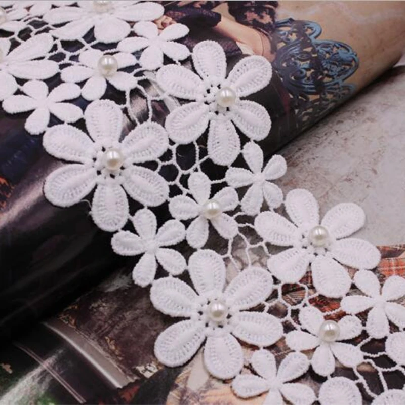 

10.5cm flower double high soluble lace embroidery lace DIY manual material