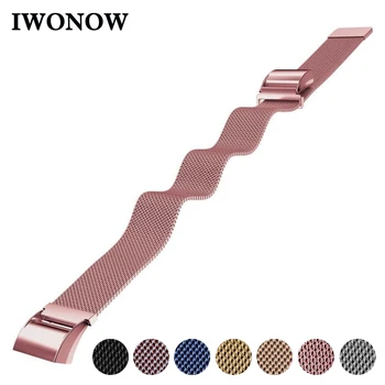 

Milanese Loop Watchband for Fitbit Charge 2 Smart Watch Band Stainless Steel Strap Magnetic Buckle Wrist Bracelet Black Silver