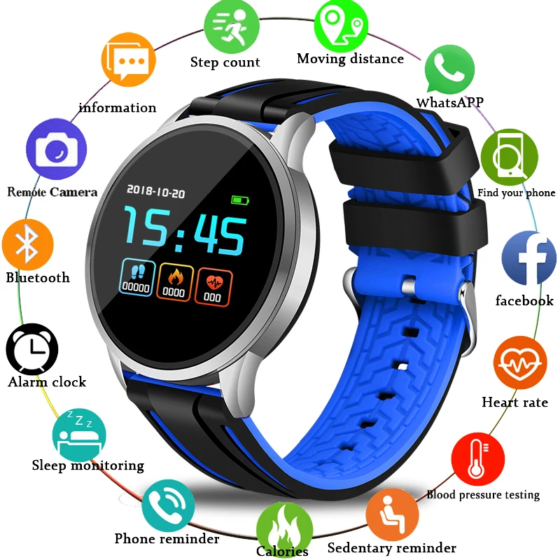 

LIGE Sport Bracelet Men smartwatch Women IP67 Waterproof Fitness Tracker LED Screen heart rate Monitor Pedometer Smart Wristband