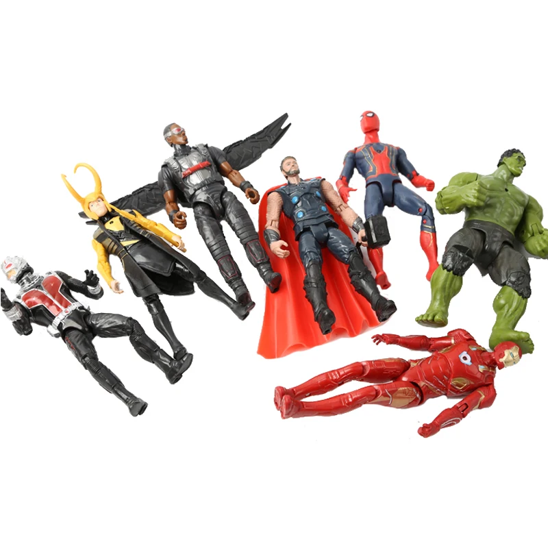 Hasbro Marvel, Фигурки Мстителей, 16 см, герой, кукла, Железный человек, Человек-паук, Халк, Тор, танос, декоративная модель, детская игрушка, подарок