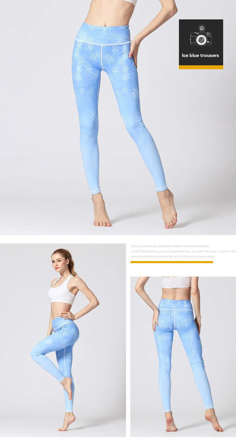 Цветные 3D Леггинсы для йоги с цифровой печатью, женские эластичные штаны с высокой талией для фитнеса, спортивные Капри размера плюс, трико для бега, S-XL