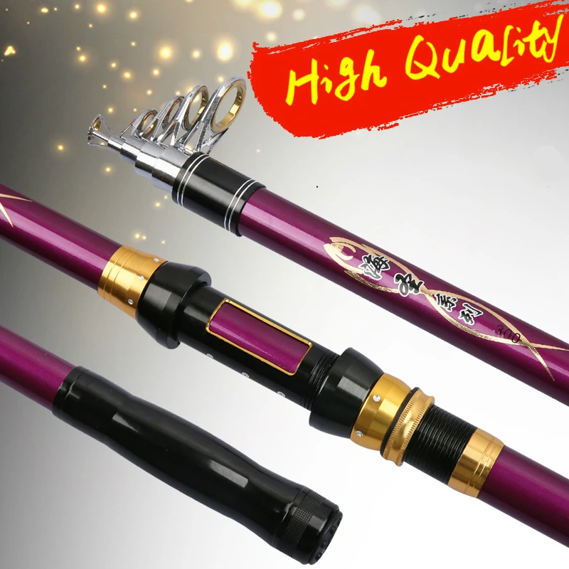 Great buy Offer for  Superhard Telescopic Fishing Rod 2.1/2.4/2.7/3.0/3.6M Fishing Rod High Carbon Dishtance Throwing Fi