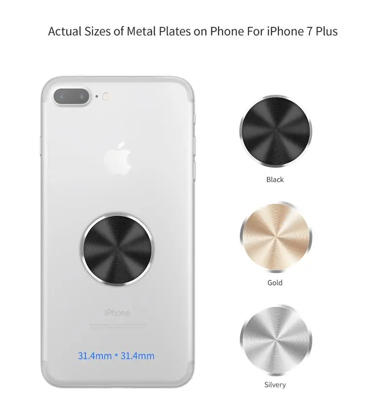 Металлическое покрытие, наклейки на магните, автомобильный держатель для телефона, Универсальная металлическая пластина для крепления, магнитный автомобильный держатель, железные листы для iPhone X 7