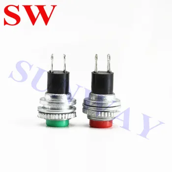 

Free Shipping 10PCS/Lot colorful 10mm push button switch Momentary push button 3A /125VAC 1.5A/250VAC Metal Reset Button
