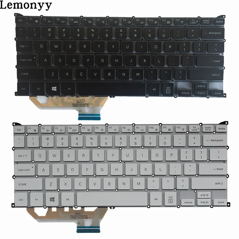 

NEW English Laptop keyboard for Samsung NP940X3L 940X3L black US keyboard black/white